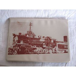 Vintage Extra Large Check Book Cover Railroaders‎ Leatherette Train Railroadania